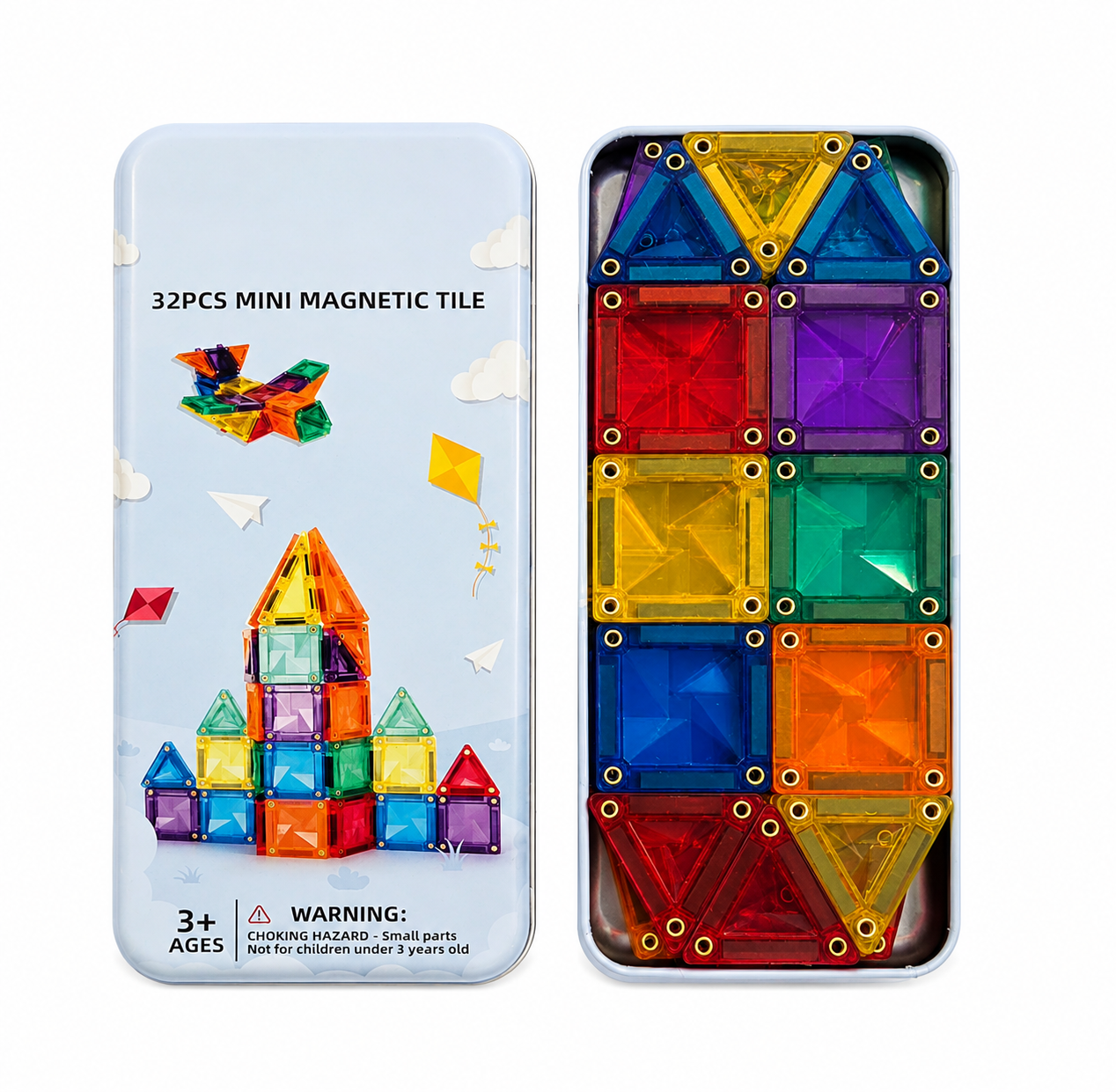 Magiske Mini Magnetbrikker - 32 dele.