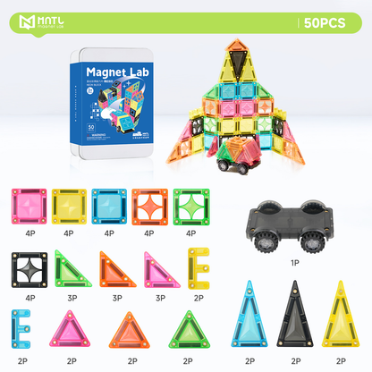 Magnetisk Neonby - 50 dele